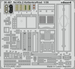 EDUARD 36467 - 1:35 Sd.Kfz.2 Kettenkraftrad