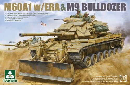 Go to product TAKOM 2142 - 1:35 M60A1 w/ERA & M9 Bulldozer