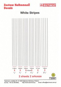 TECHMOD 72081 - 1:72 White Stripes