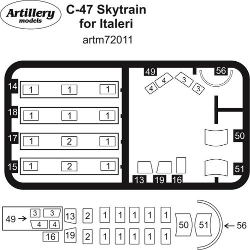Go to product FLY ARTM72011 - 1:72 C-47 Skytrain