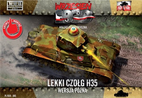 Go to product FIRST TO FIGHT 085 - September 1939 - 1:72 H-35 light tanks, late version - model kit with a historical magazine