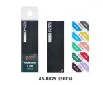 DSPIAE AS-BK25 - Metal sanding blocks 3 pcs, black