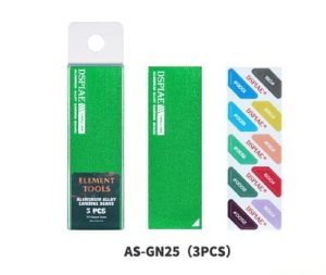 DSPIAE AS-GN25 - Metal sanding blocks 3 pcs, green