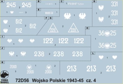 Go to product TORO MODEL 72D56 - 1:72 Wojsko Polskie 1943-45 cz.4