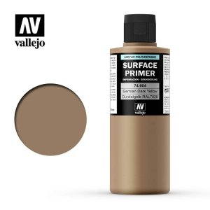 VALLEJO 74604 - Surface Primer - German Dark Yellow / Dunkelgelb RAL 7028 200 ml.
