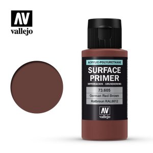 VALLEJO 73605 - Surface Primer - German Red Brown / Rotbraun RAL 8012 60 ml
