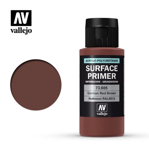 Go to product VALLEJO 73605 - Surface Primer - German Red Brown / Rotbraun RAL 8012 60 ml