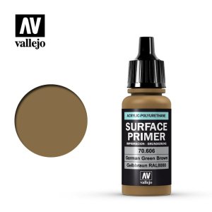 VALLEJO 70606 - Surface Primer - German Green Brown (RAL8000) 17 ml