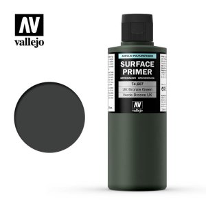 VALLEJO 74607 - Surface Primer - U.K. Bronze Green 200 ml.