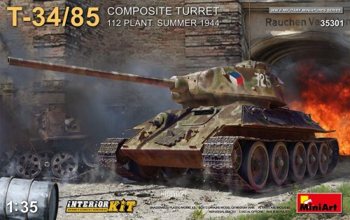 Go to product MINIART 35301 - 1:35 T-34/85 Composite turret 112 Plant Summer 1944 w/ Interior Kit