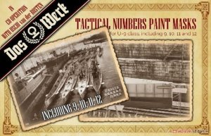 DAS WERK DWA023 - Tactical Numbers Paint Masks for U-9 Class WWI German U-Boat