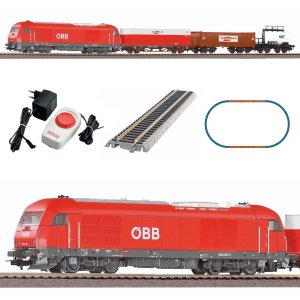 PIKO 97948 H0 Electrical railway set ÖBB with Hercules locomotive and freight cars