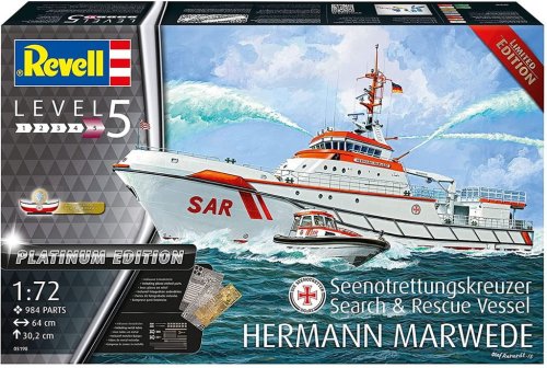 Go to product REVELL 05198 - 1:72 Search & Rescue Vessel Hermann Marwede Platinum Edition