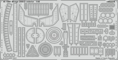 Go to product EDUARD 481069 - 1:48 Mirage 2000D exterior