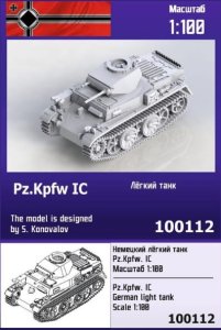 ZEBRANO Z100-112 - 1:100 Pz.Kpfw IC