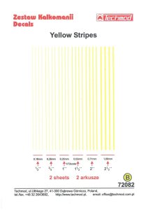 TECHMOD 72082 - 1:72 Yellow Stripes