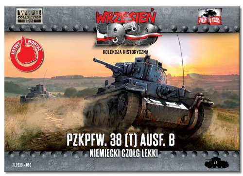 Go to product FIRST TO FIGHT 086 - Wrzesień 1939 - 1:72 Pz.38(t) Ausf.B German light tank - magazine with a model kit