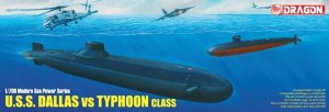 DRAGON 7001 - 1:700 U.S.S.Dallas vs Typhoon class