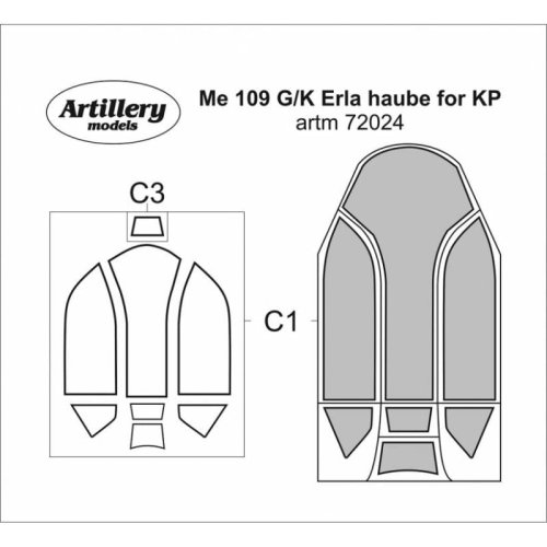 Go to product FLY ARTM72024 - 1:72 Messerschmitt Bf 109 G/K Erla haube