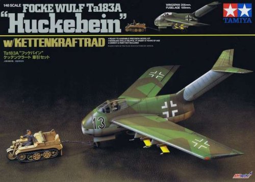 Go to product TAMIYA 89586 - 1:48 Focke Wulf Ta 183A Huckebein w/ Kettenkraftrad