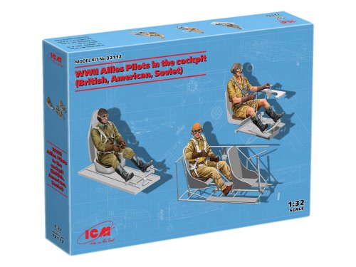 Go to product ICM 32112 - 1:32 WWII Allies Pilots in the cockpit British, American, Soviet