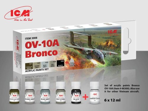Go to product ICM 3008 - OV-10A Bronco Acrylic Paint Set 6 x 12 ml