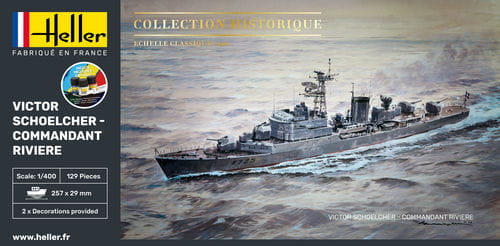 Go to product HELLER 57015 - 1:400 Victor Schoelcher Commandant Riviere - Starter Kit