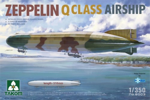 Go to product TAKOM 6003 - 1:350 Zeppelin Q Class Airship