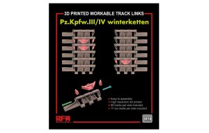 RYE FIELD MODEL 2018 - 1:35 3D Printed Workable Track Links Pz.Kpfw.III/IV winterketten