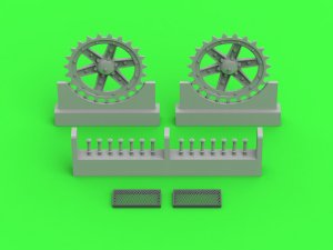 MASTER GM-35-037 - 1:35 7TP tank, sprocket wheels and engine grilles