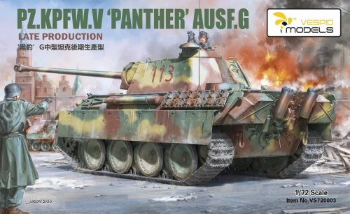 Go to product VESPID MODELS VS720003 - 1:72 Pz.Kpfw. V Panther Ausf. G Late Production