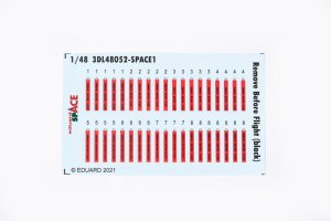 EDUARD 3DL48052 - 1:48 Remove Before Flight (black) Space 3D Decals + PE