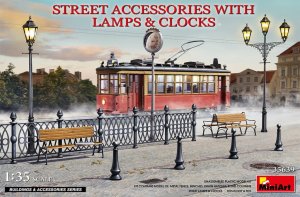 MINIART 35639 - 1:35 Street accessories with lamps & clocks
