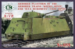 UNIMODELS UM-MT 691 - 1:72 Armored Platform of the Armored Trains Kozma Minin and Ilya Muromets (Type PL-42)