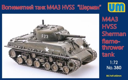 Go to product UNIMODELS 380 - 1:72 M4A3 HVSS Sherman flame-thrower tank