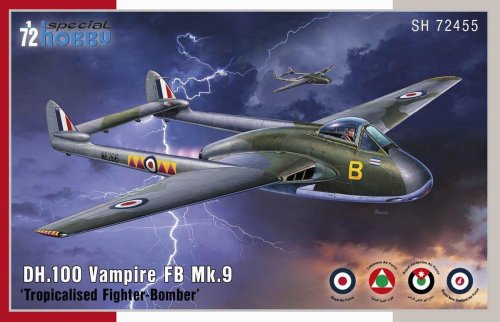 Go to product SPECIAL HOBBY 72455 - 1:72 DH.100 Vampire FB.Mk.9 Tropicalised Fighter-Bomber