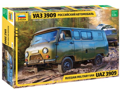 Go to product ZVEZDA 3644 - 1:35 Russian Military Van UAZ 3909