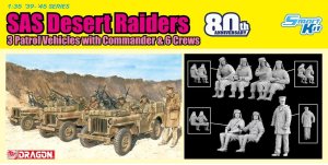 DRAGON 6931 - 1:35 SAS Desert Raiders 3 Patrol Vehicles w/ Commander & Crew
