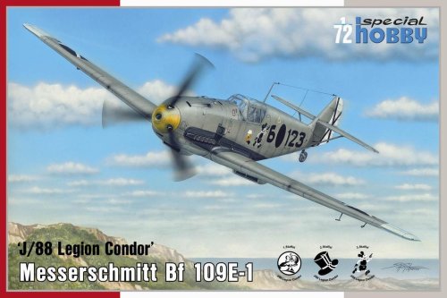 Go to product SPECIAL HOBBY 72459 - 1:72 Messerschmitt Bf 109E-1 J/88 Legion Condor