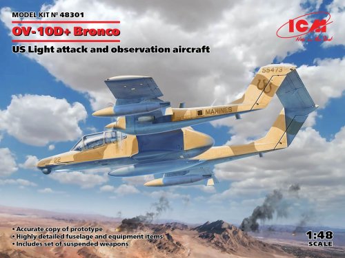Go to product ICM 48301 - 1:48 OV-10D+ Bronco Light attack and observation aircraft