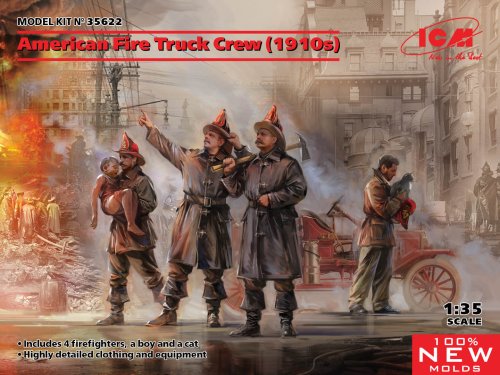 Go to product ICM 35622 - 1:35 American Fire Truck Crew 1910s