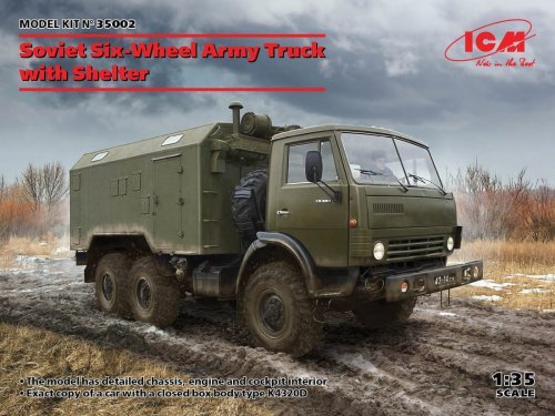 Go to product ICM 35002 - 1:35 Soviet Six-Wheel Army Truck with Shelter