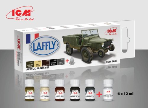Go to product ICM 3009 - Acrylic paint set for Laffly V15T 6 x 12 ml