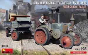 MINIART 38033 - 1:35 German Industrial Tractor D8511 mod.1936 with cargo trailer