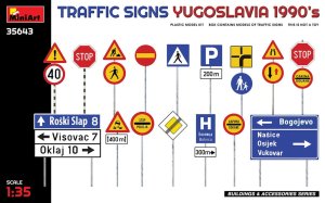 MINIART 35643 - 1:35 Traffic Signs Yugoslavia 1990s
