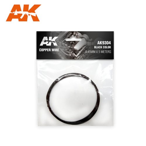 Go to product AK INTERACTIVE 9304 - Drut miedziany 0.45mm x 5m czarny