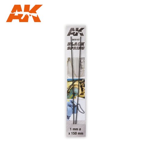 Go to product AK INTERACTIVE 9197 - Sprężyny czarne 1mm Ø - 2 szt x 15 cm