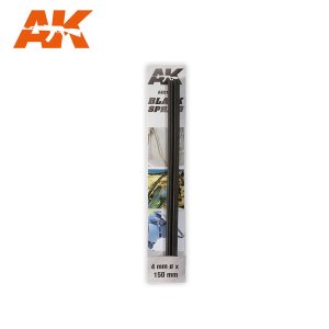 AK INTERACTIVE 9187 - Sprężyny czarne 4mm Ø - 2 szt x 15 cm