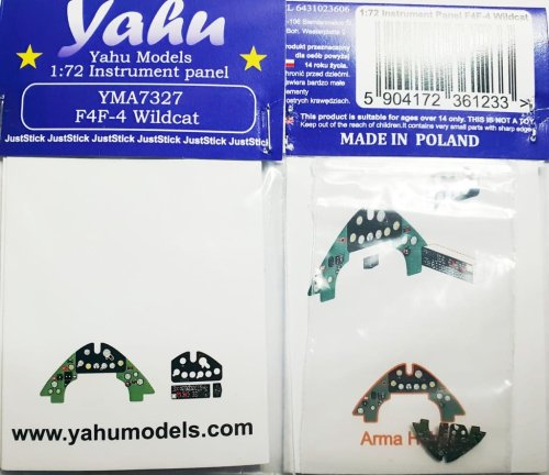 Go to product YAHU YMA7327 - 1:72 F4F-4 Wildcat tablica przyrządów