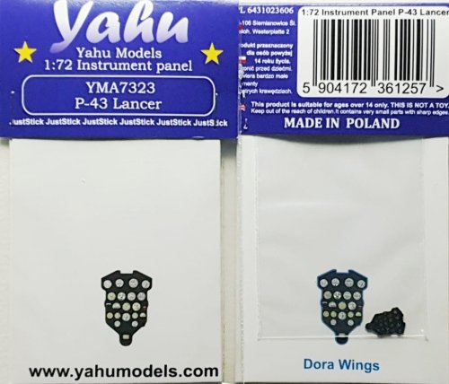 Go to product YAHU YMA7323 - 1:72 P-43 Lancer tablica przyrządów